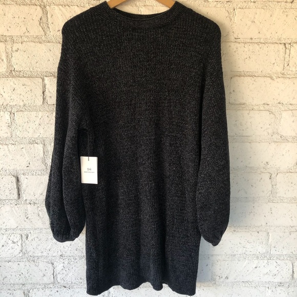 NWT Something Navy Shimmer Knit Sweater Dress M - Picture 5 of 12